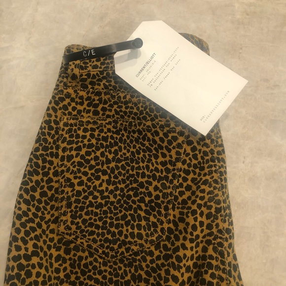 CURRENT/ELLIOTT Leopard Mid Rise Jeans NWT - Picture 5 of 5